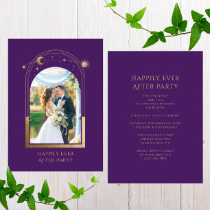 Mystical Happily Ever After Wedding Reception Invitation