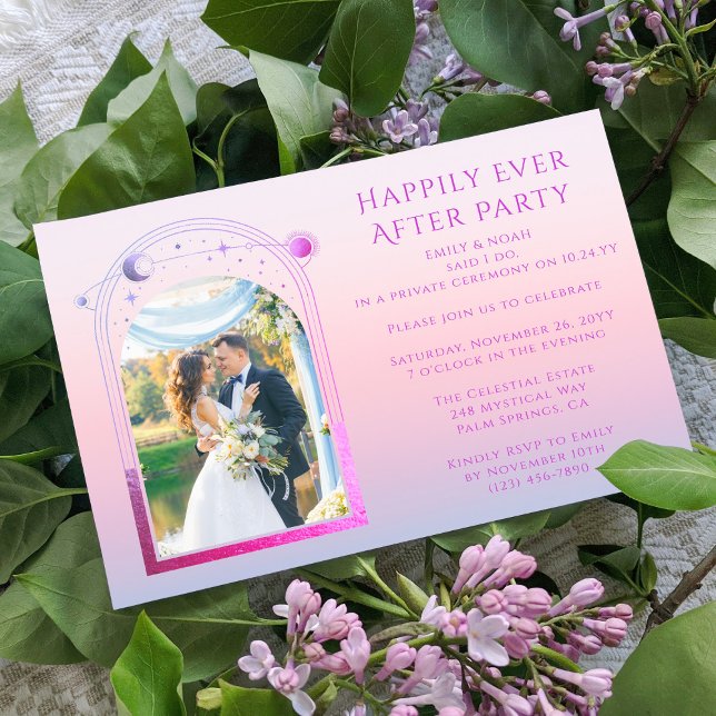Mystical Happily Ever After Wedding Reception Invitation (Creator Uploaded)