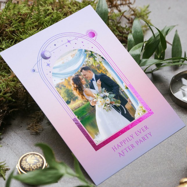 Mystical Happily Ever After Wedding Reception Invitation (Creator Uploaded)