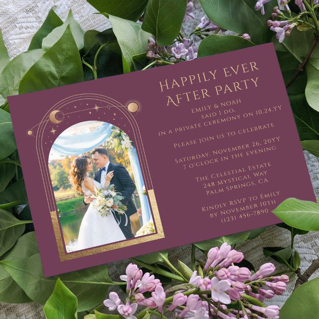 Mystical Happily Ever After Wedding Reception Invitation (Creator Uploaded)