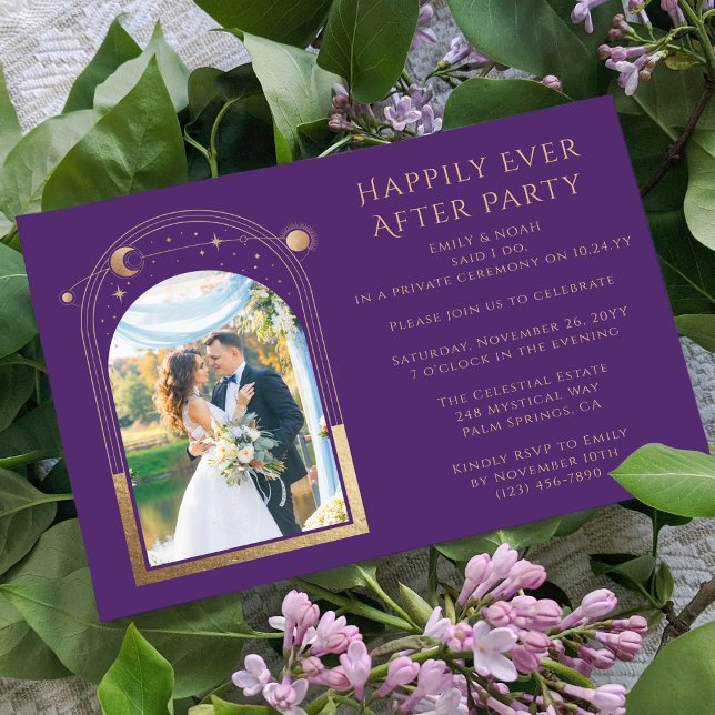 Mystical Happily Ever After Wedding Reception Invitation (Creator Uploaded)