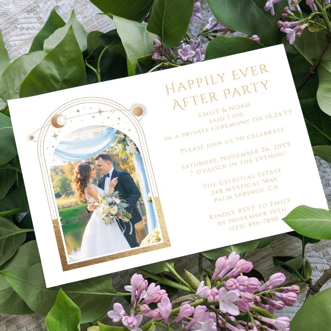 Mystical Happily Ever After Wedding Reception Invitation (Creator Uploaded)