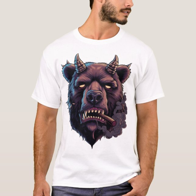 Mystical Horned Bear T-Shirt  (Front)