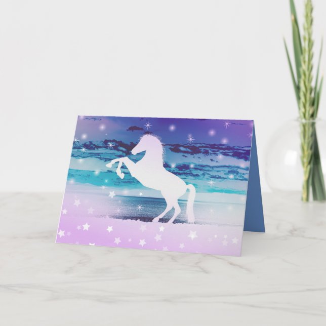 Mystical Horse Holiday Card (Front)