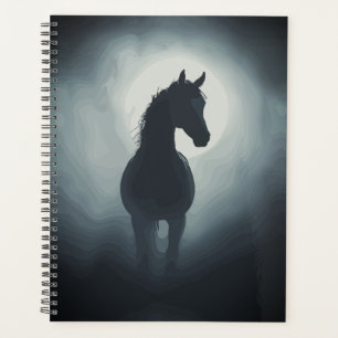 Mystical Horse Silhouette Enchanted Night Wall Art Planner