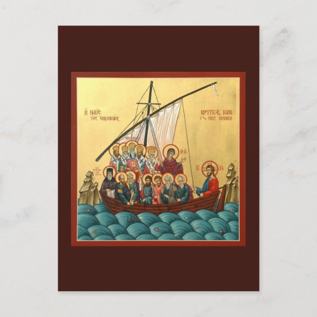 Mystical Icon of the Holy Church Prayer Card (Front)