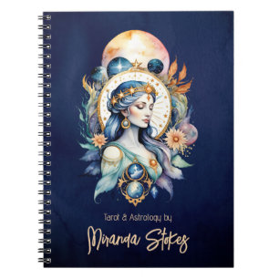 Mystical Inanna Celestial Star Goddess Night Sky Notebook