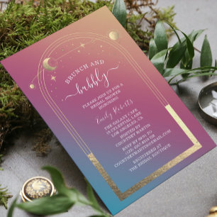 Mystical Jewel Celestial Bride Brunch Invitation