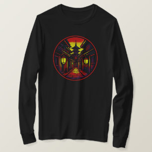 Mystical Lantern Alley - Pagoda   BLACK ONLY T-Shirt