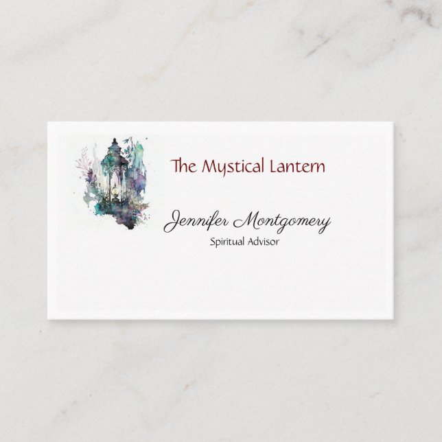 Mystical Lantern Spiritual Healing  Business Card (Front)