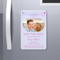 Mystical Lavender Pink Sun Moon Star Save The Date