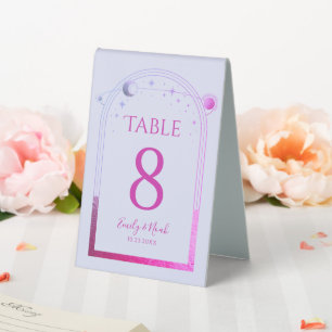 Mystical Lavender Pink Sun Moon Stars Wedding