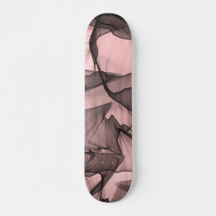 Mystical Layer of Chiffon Scarves Black N Pink Skateboard
