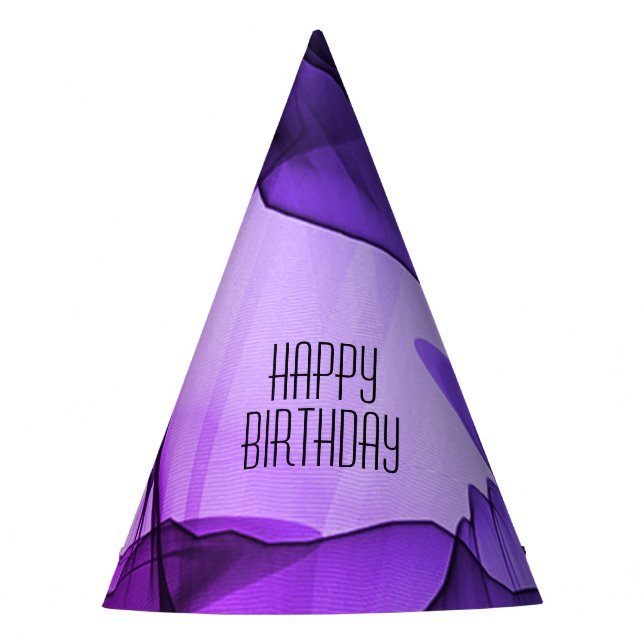 Mystical Layer of Chiffon Scarves Plum Party Hat (Front)