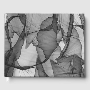 Mystical Layer of Chiffon Scarves Texture Design Guest Book