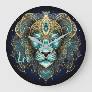 Mystical Leo Zodiac Artwork Large Clock
