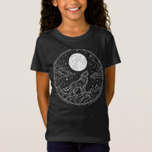 Mystical Lone Wolf Howling At the Moon