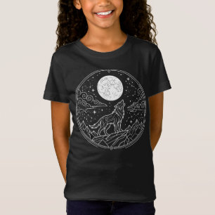Mystical Lone Wolf Howling At the Moon T-Shirt