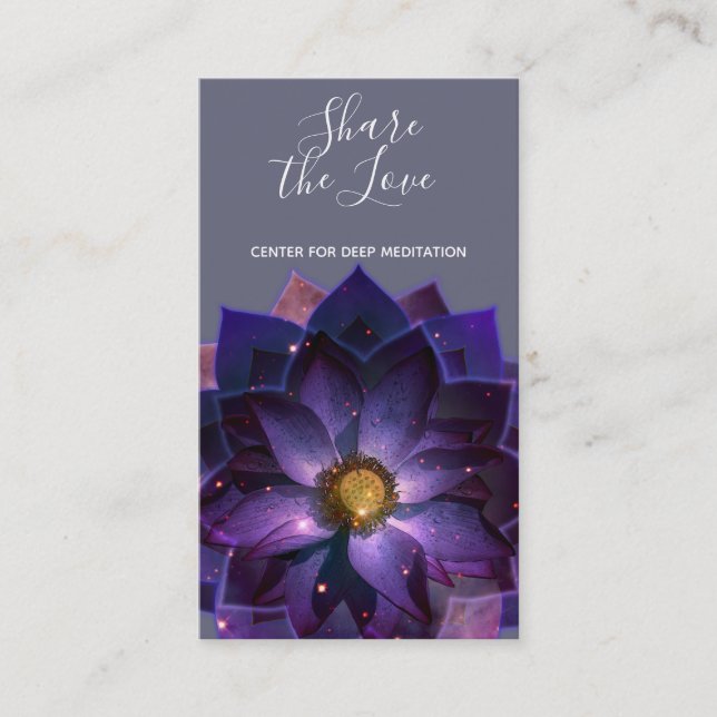 Mystical Lotus Flower Mandala | New Age Referral Card (Front)