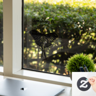Mystical Luna Moth Business  Window Cling