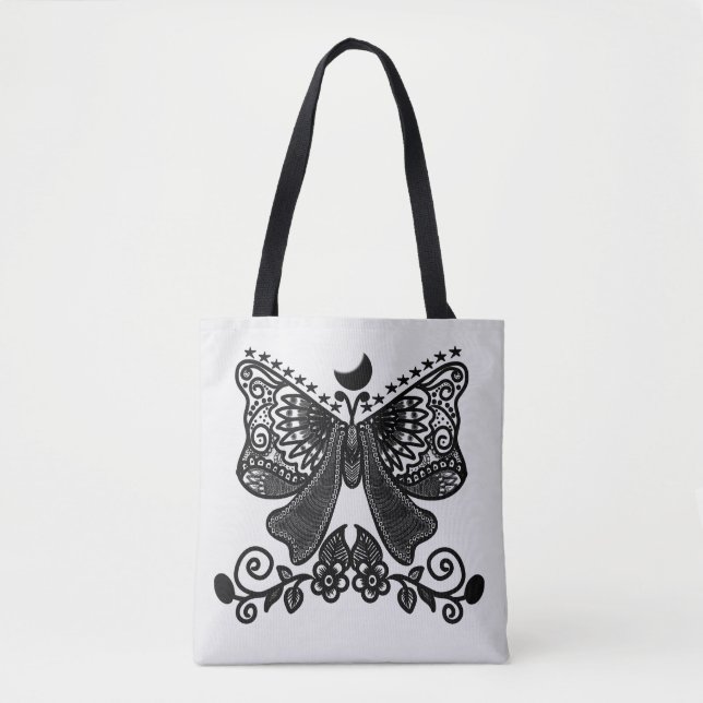 Mystical Luna Moth | Celestial Gothic Insect Art | Tote Bag (Front)