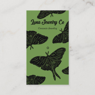 Mystical Luna Moth Jewellery Pin Business Card