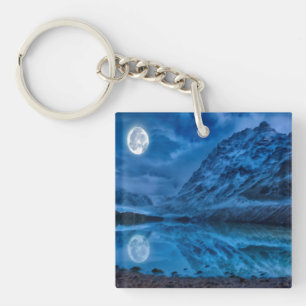 Mystical lunar midnight key ring