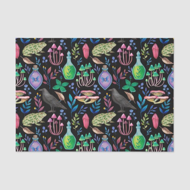 Mystical Magic and Witchcraft Nature Elements  Tissue Paper (Front)