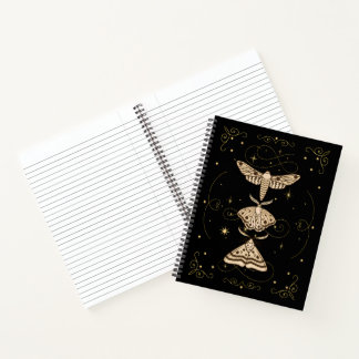 Mystical Magic Moth, Celestial Moon Notebook