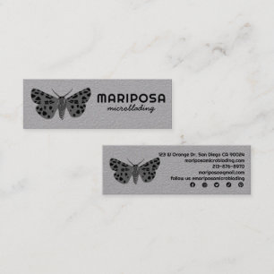 Mystical Magical MOTH Aesthetician Beauty Salon Mini Business Card
