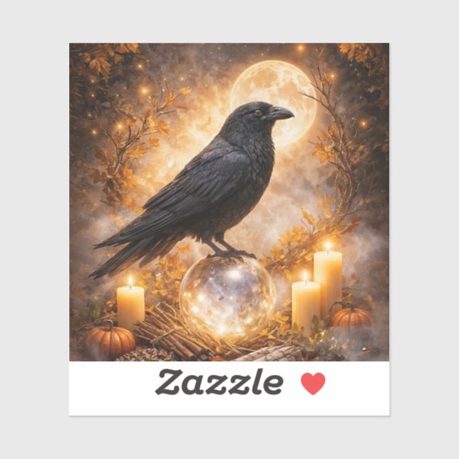 Mystical Magical Raven and Candles  (Sheet)
