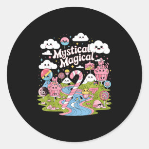 Mystical Magical Retro Aesthetic Space Gift Men Wo Classic Round Sticker
