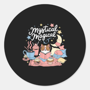 Mystical Magical Retro Aesthetic Space Gift Men Wo Classic Round Sticker