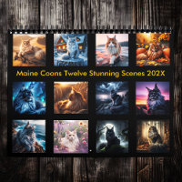 Mystical Maine Coons: Twelve Stunning Scenes 202X