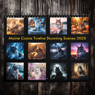 Mystical Maine Coons: Twelve Stunning Scenes 202X Calendar