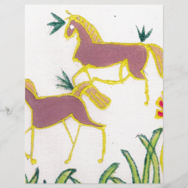 Mystical Majesty: Twin Unicorns in Shimmering Hues (Front)