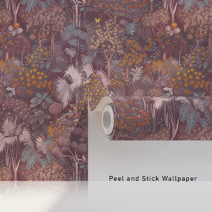 Mystical Mauve Jungle Wallpaper