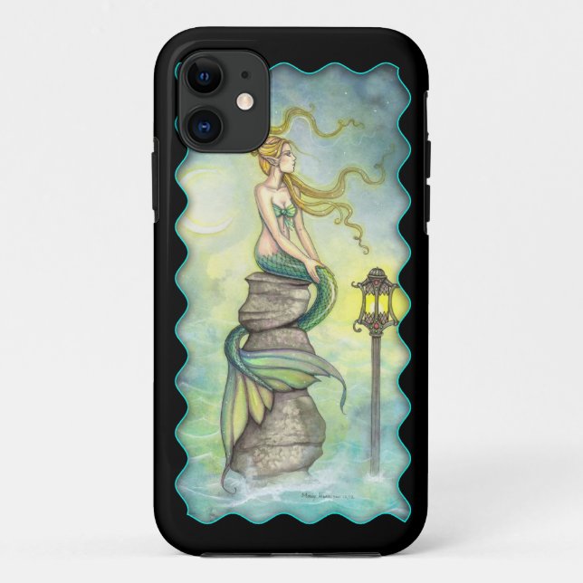 Mystical Mermaid and Lantern Fantasy Art Case-Mate iPhone Case (Back)
