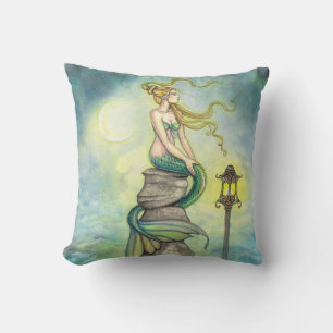 Mystical Mermaid Fantasy Art Pillow