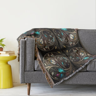 Mystical metals throw blanket