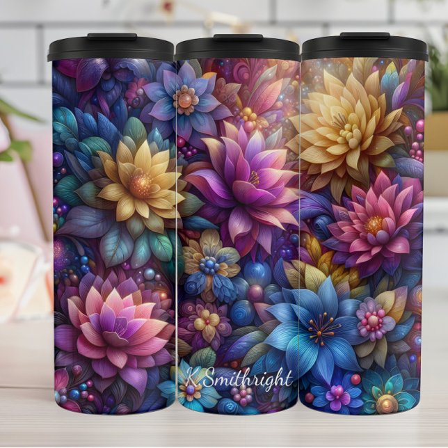Mystical Midnight Blossom Dream Garden Thermal Tumbler (Creator Uploaded)