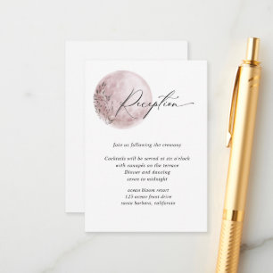 Mystical Moon Blush Pink Reception Enclosure Card