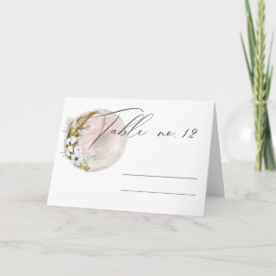 mystical moon blush pink Wedding Place Card