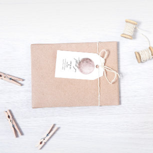 Mystical Moon Blush Pink Wedding Thank You Gift Tags