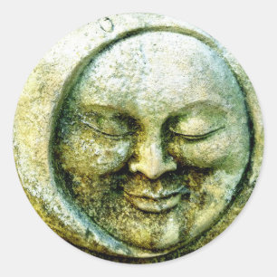 Mystical Moon Classic Round Sticker