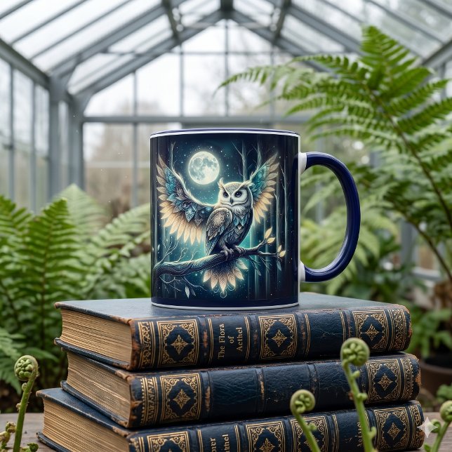 Mystical Moon Owl Celestial Forest Glow Mug (Mystical Moon Owl Celestial Forest Glow Mug)