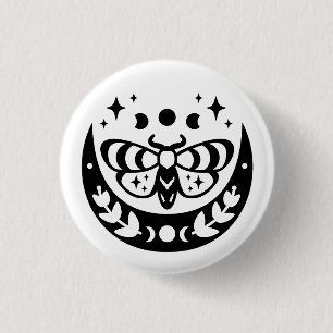 Mystical Moth 3 Cm Round Badge