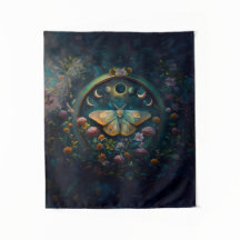 Mystical Moth and Moon Phases Portal Art