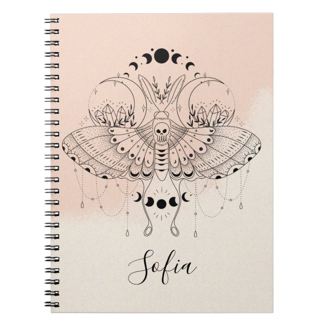 Mystical Moth Celestial Butterfly  Notebook (Front)