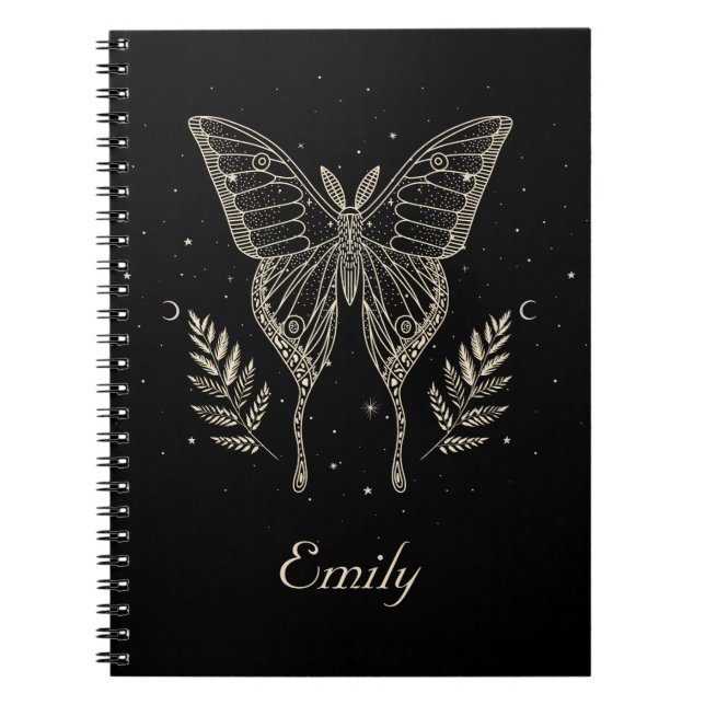 Mystical Moth Celestial Butterfly  Notebook (Front)